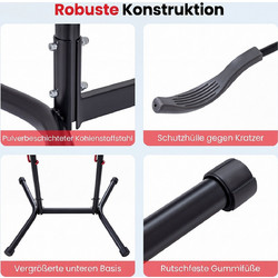 Costway Επιδαπέδια Βάση Στήριξης Ποδηλάτων 215,9 x 73,7 x 76,2 cm με 8 Ρυθμιζόμενους Βραχίονες AW10059