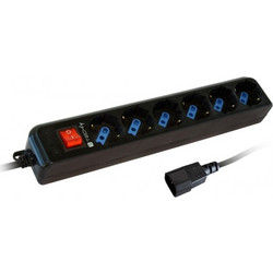 Techly Power Strip 6 Sockets Black with VDE Plug IUPS-PCP-6V 300145