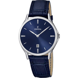 Festina Ανδρικό Ρολόι με Μπλε Δερμάτινο Λουράκι F16745/3