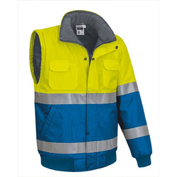 Αποσπώμενο Jacket Υψηλής Ορατότητας DONEGAL Valento Fluo Yellow-Royal Blue
