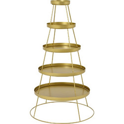Μεταλλική εταζέρα με 5 επίπεδα Χρυσή ματ 124cm 306.009.0046.04
