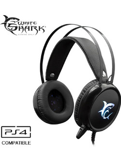 White Shark Margay Gaming Headset Over Ear Black