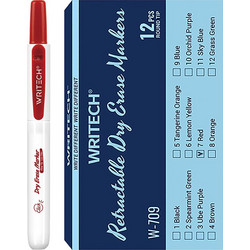WRITECH ΜΑΡΚΑΔΟΡΟΣ ΠΙΝΑΚΟΣ ΚΟΥΜΠΙ 2mm RETRACTABLE ΚΟΚΚΙΝΟ