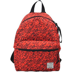 Lyc Sac City Limited Edition Hearts Σχολική Τσάντα Πλάτης Γυμνασίου - Λυκείου Κόκκινη 21916