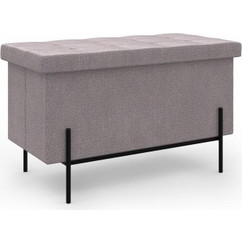Σκαμπό με Αποθηκευτικό Χώρο 76 x 37 x 45 cm Χρώματος Γκρι Loan Idomya 30012302