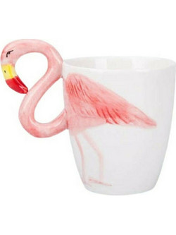 Κούπα 3D Flamingo Κεραμική Πολύχρωμη 450ml