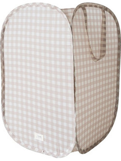 3Sprouts Καλάθι για τα άπλυτα, Gingham beige 0317-IPHGBG