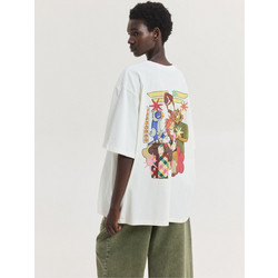 Hemithea Cheetah Oversized T-Shirt Elevator Off White