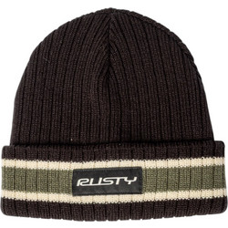 RUSTY BONES REVERSIBLE BEANIE BLACK