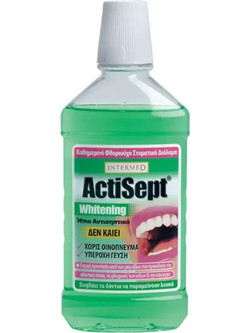 InterMed ActiSept Whitening Στοματικό Διάλυμα για Λεύκανση για Προστασία Ούλων 500ml