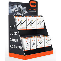 CABLETIME stand προβολής CT-STAND-SMALL με γάντζους, 36.5 x 20 x 54.6cm