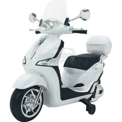Skorpion Wheels Piaggio Liberty με Μπαγκαζιέρα Ηλεκτροκίνητη Παιδική Vespa 12V Άσπρη