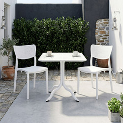Pakoworld Σετ Τραπεζαρία Κήπου Groovy-Ignite 3τμχ Λευκό 253-000106
