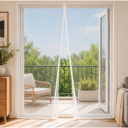 Μαγνητική Σίτα Μπαλκονόπορτας Λευκή 150x220cm