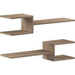 Ραφιέρα τοίχου Sumpa pakoworld 2 τεμ sonoma 65x20x18εκ - PAKOWORLD