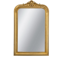 Artekko Mirror Χρυσός MDF Καθρέπτης Τοίχου (60x2.5x95)cm