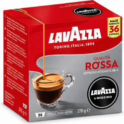 Lavazza Κάψουλες Espresso Qualita Rossa Συμβατές με Μηχανή Lavazza A Modo Mio 36τμχ