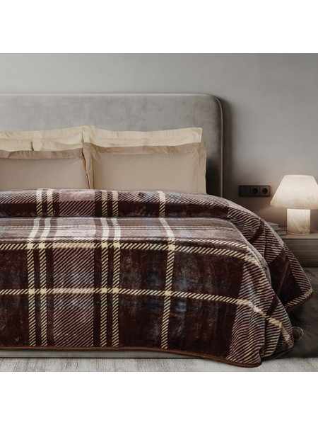 Das Home Κουβερτα Velour Monh 1384 Brown Brown