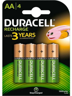 Duracell Rechargeable AA 1300mAh 4τμχ