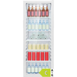 Bomann Bomann Ksg 7292 White Glass Door Refrigerator 143cm