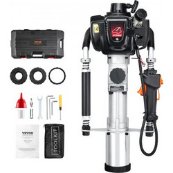 VEVOR 37,77cc Gas-Powered T Post Driver, 4-stroke Engine Fence Piling Pounder, με 3 Post Driving Head (45/55/88 mm) , Φορητό Piledriver 1000W για αγρόκτημα, περίφραξη ράντσο, βελτιώσεις δρόμων
