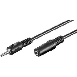 Καλώδιο επέκτασης ήχου Microconnect 3.5mm αρ.-3.5mm θηλ. 15μ Μαύρο (AUDLR15)