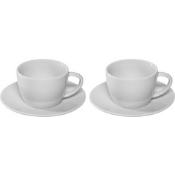 Jura Σετ Φλιτζάνια Espresso & Ελληνικού Καφέ Πορσελάνης Λευκά 170ml 2τμχ
