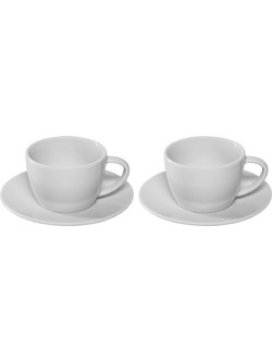 Jura Σετ Φλιτζάνια Espresso & Ελληνικού Καφέ Πορσελάνης Λευκά 170ml 2τμχ