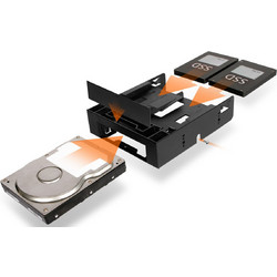 Icy Dock Flex-Fit Trio 2 x 2.5" to 5.25" Bracket with 1 x 3.5"