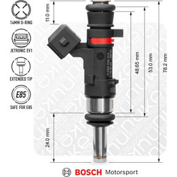 Bosch injector 627cc, 53mm (EV14S)