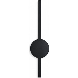 VenCore Axion Black 6093-20094 - Μοντέρνο Επιτοίχιο Φωτιστικό Απλίκα LED 12W Μαύρο Αλουμίνιο με Ρυθμιζόμενο CCT Λευκό - Ημέρας - Θερμό - Χειρισμός CCT