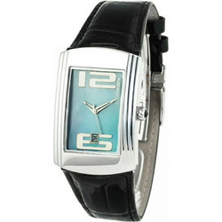 Chronotech Γυναικείο Ρολόι με Μαύρο Δερμάτινο Λουράκι CT7017B-01