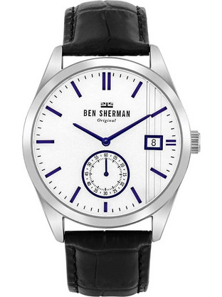 Ben Sherman Spitalfields Heritage Ανδρικό Ρολόι με Μαύρο Δερμάτινο Λουράκι WB039UB