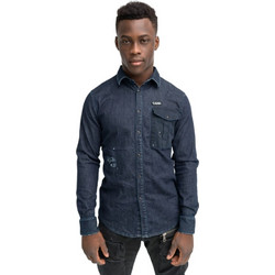 Cosi Ανδρικό Πουκάμισο Τζιν Μακρυμάνικο Slim Fit Navy Μπλε 58-Cesse2