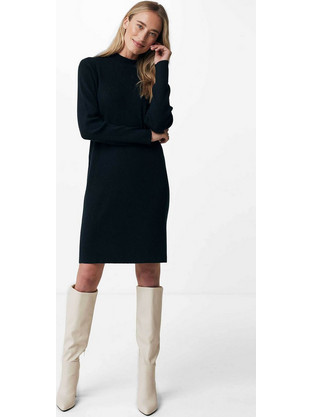 Mexx Mini Καθημερινό Φόρεμα Πλεκτό Μαύρο TH09135036W