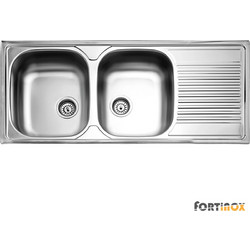 Fortinox Valley 25210 Ένθετος Νεροχύτης Inox Αντιστρεφόμενος Ματ 116x50cm