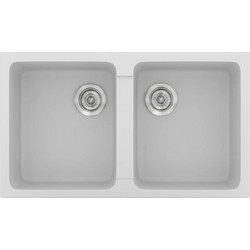 Sanitec Classic 334 Ένθετος Νεροχύτης Γρανίτη Ματ White 86x50cm