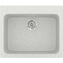 Sanitec Classic 331 Υποκαθήμενος Νεροχύτης Γρανίτη Ματ Granite White 60x50cm