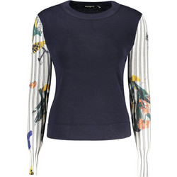 Desigual Γυναικεία Πλεκτή Μπλούζα Μπλε 26WWJF28-5032