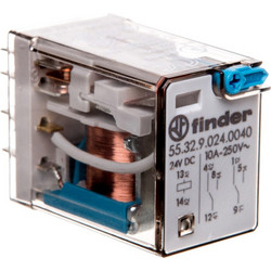 General purpose Rel. 2CO 10A/24VDC/Agni/Test button/Mech.ind. (55.32.9.024.0040)