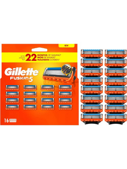 Gillette Fusion Manual Ανταλλακτικά Ξυραφάκια με 5 Λεπίδες & Λιπαντική Ταινία 16τμχ