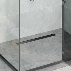 vidaXL 2 σε 1 εκροή ντους Μαύρο 70 cm Ανοξείδωτο Ατσάλι 304