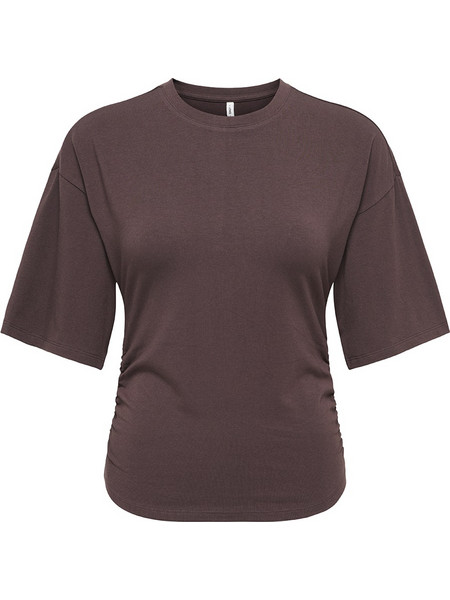 ONLY ONLMIST S/S O-NECK TOP JRS 15383899-Coffee Bean Brown