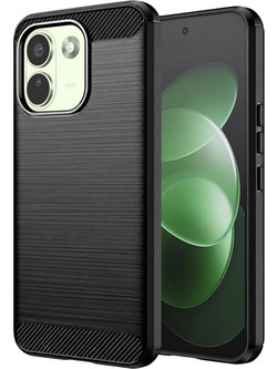 Techsuit Carbon Silicone Back Cover Black (Xiaomi Redmi Note 17 Pro Max)
