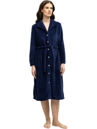 Giota Γυναικεία Ρόμπα Fleece Σκούρο Μπλε