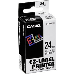 Μελανοταινία Casio XR-24 WE 1 24 mm Black on White