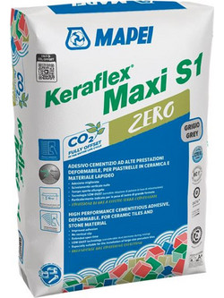 Κόλλα πλακιδίων KERAFLEX MAXI S1 Zero White MAPEI 23kg