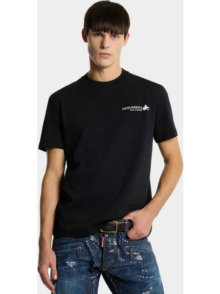 Dsquared2 T-shirt cool fit μαύρο βαμβακερό