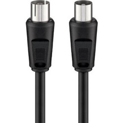 Goobay Καλώδιο Κεραίας Coax Male to Coax Female 0.5m Black 11509