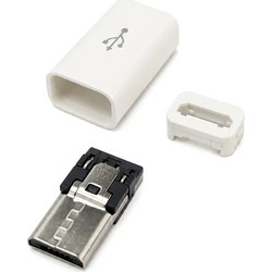 POWERTECH βύσμα micro USB CAB-U164, 480Mbps, λευκό